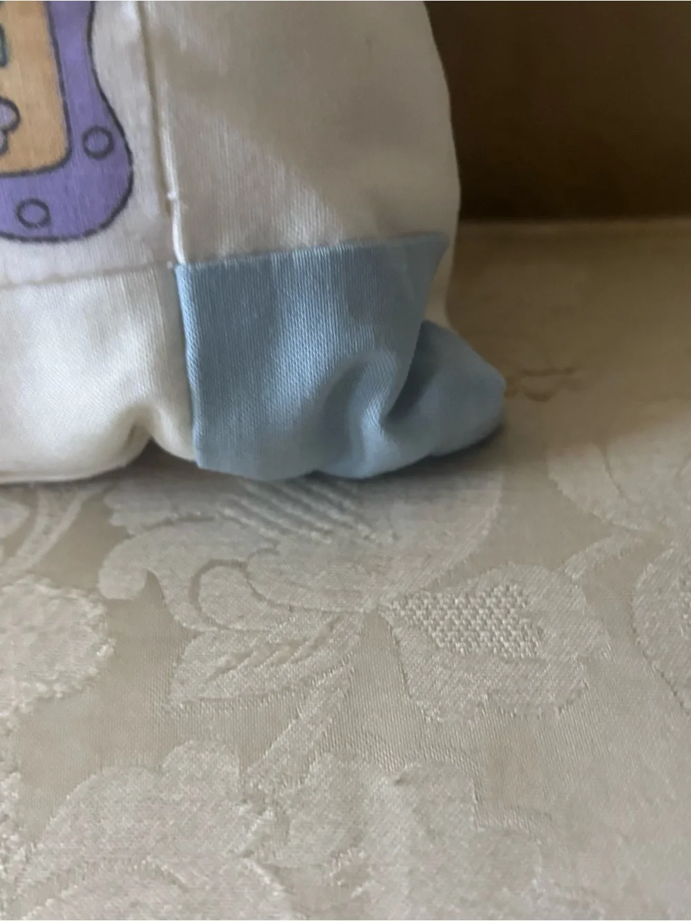 Handmade Christian Teddy Bear Decorative Pillow 11”x11.5” Beatitudes Matthew 5